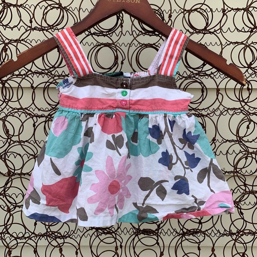 Mini Boden floral jumper dress adjustable Size 2-3Y